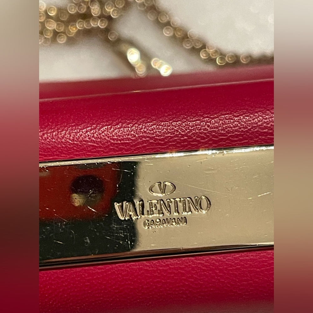 Valentino Garavani Va-Va-Voom RED Shoulder Bag / Clutch, NWT,100% AUTHENTIC! - Picture 8 of 14